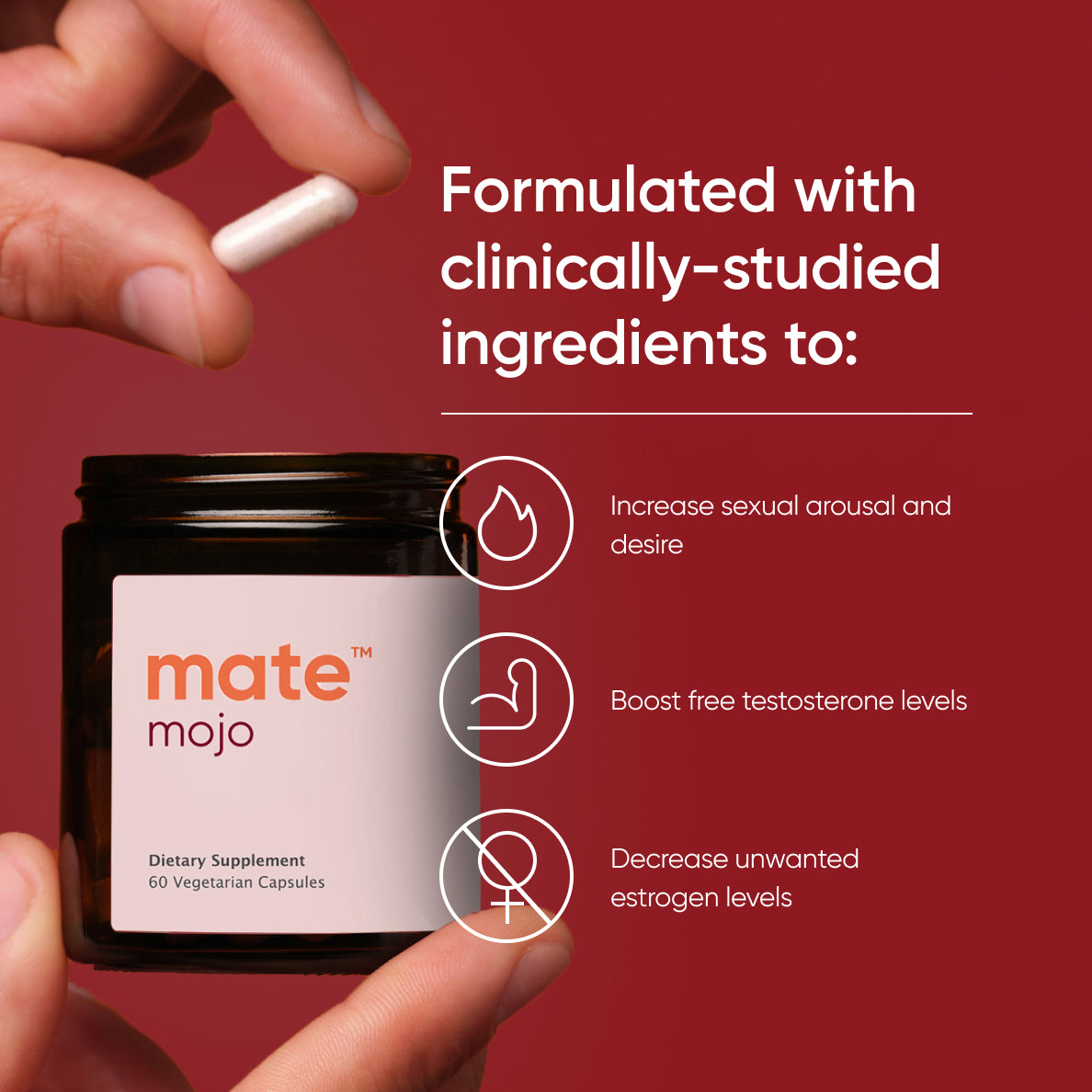 mate mojo All Natural Libido Testosterone Booster Supplement